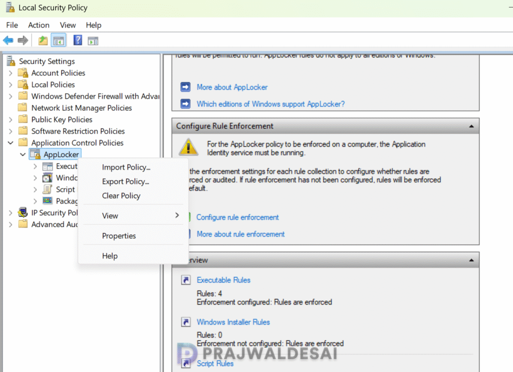Export AppLocker Policy Rules