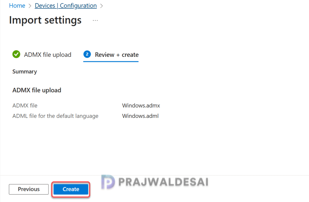 Import Windows.admx into Intune