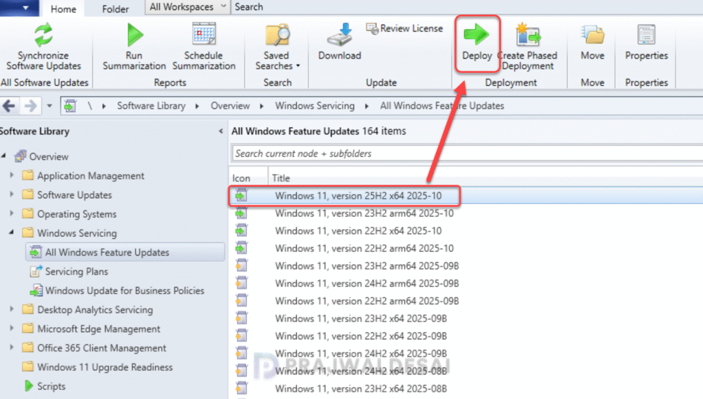 Deploy Windows 11 25H2 Feature Update in SCCM