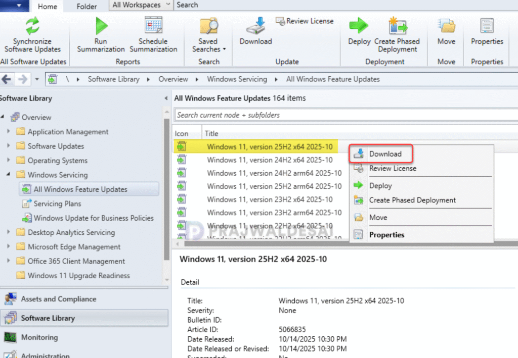 Download the Windows 11 25H2 feature update