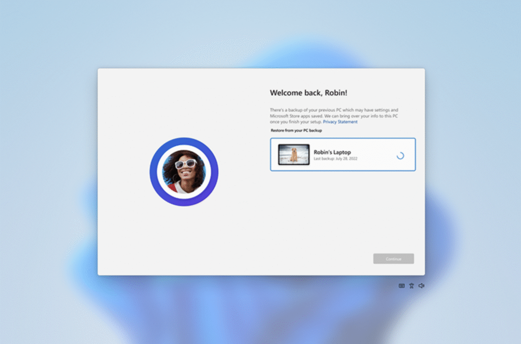 End User Experience - Windows Restore