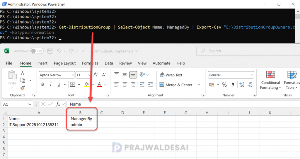 Export All Distribution Groups with Owners to a CSV File