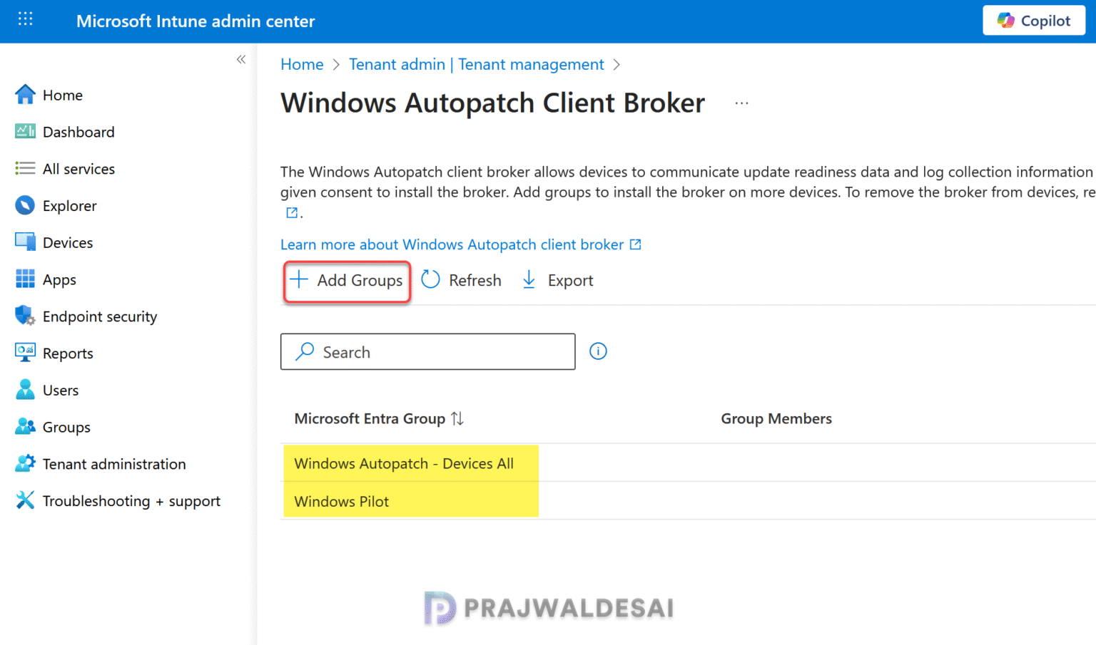 Install Windows Autopatch Client Broker using Intune & PowerShell