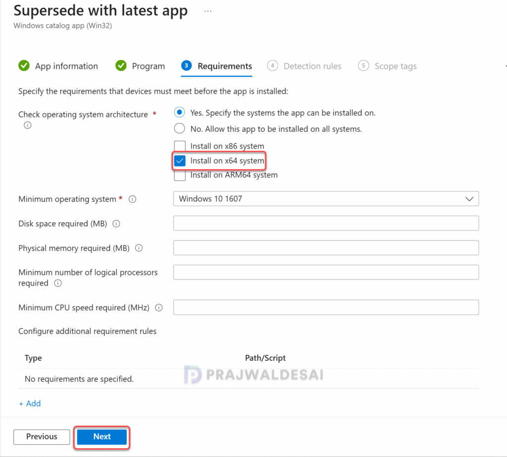 Requirements for Superseding Enterprise app catalog app