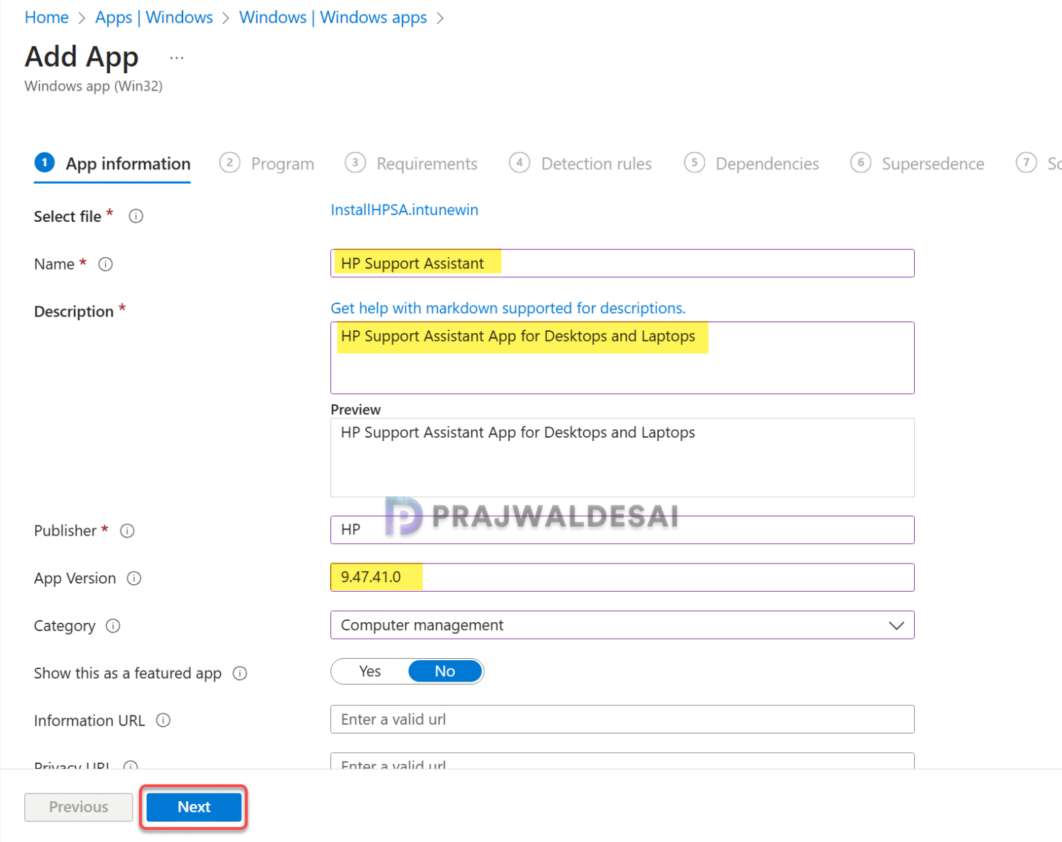 Deploy HP Support Assistant using Intune » Prajwal Desai