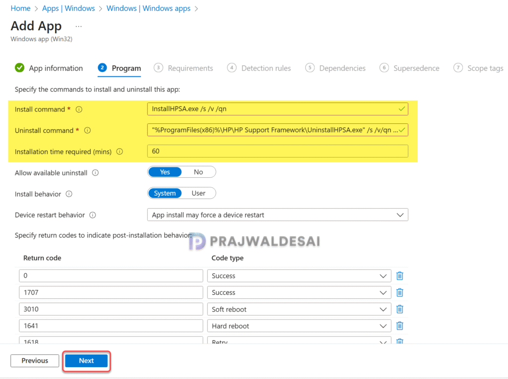 Configure HP Support Assistant Program Information