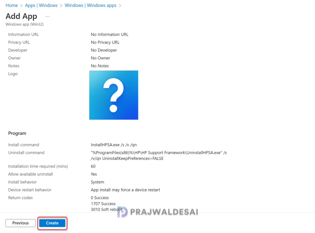 Deploy HP Support Assistant using Intune