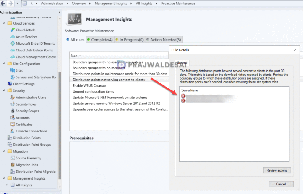 Find Distribution Points Not Serving Content to Clients