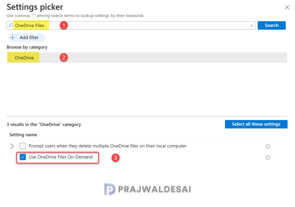 Enable OneDrive Files On-Demand using Intune