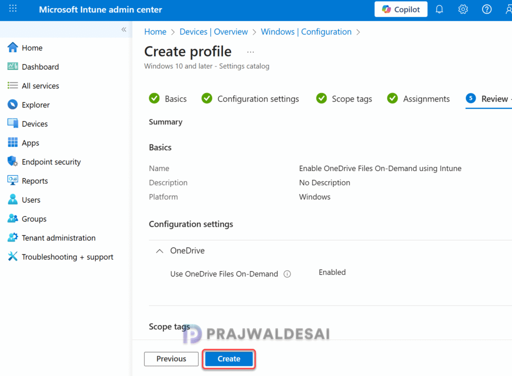 Enable OneDrive Files On-Demand using Intune