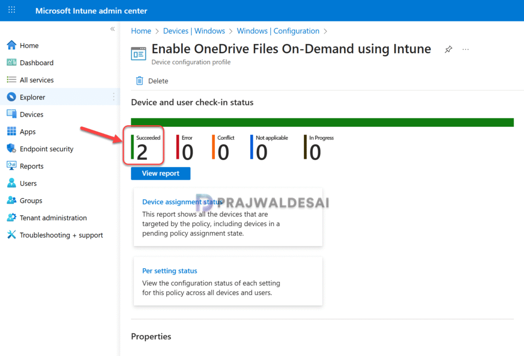 Monitoring OneDrive Files On-Demand Policy
