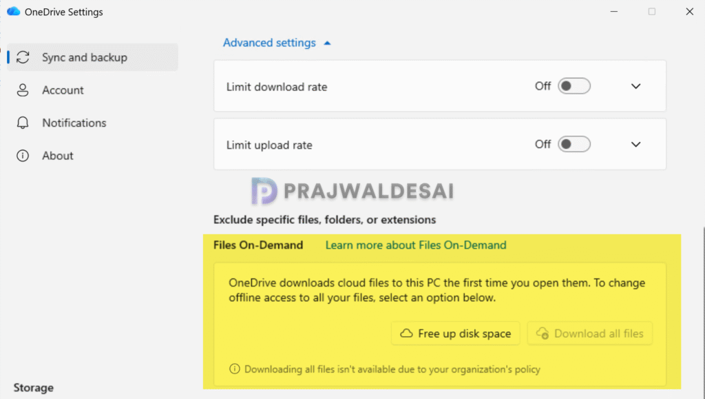 Verify if Files on Demand is enabled via OneDrive App