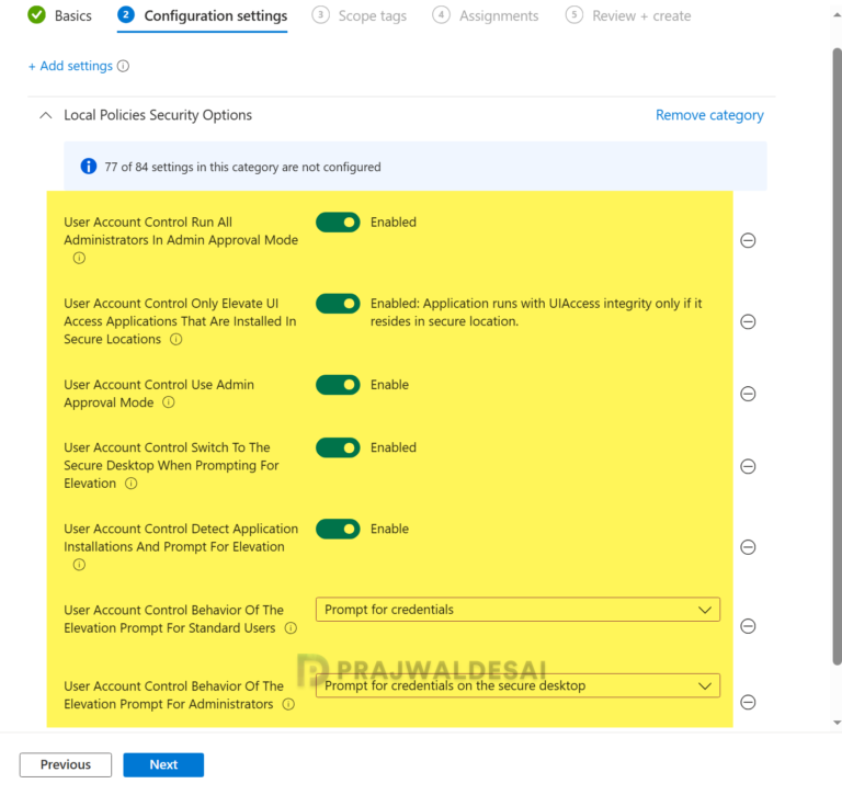 Configure UAC (User Account Control) using Intune » Prajwal Desai