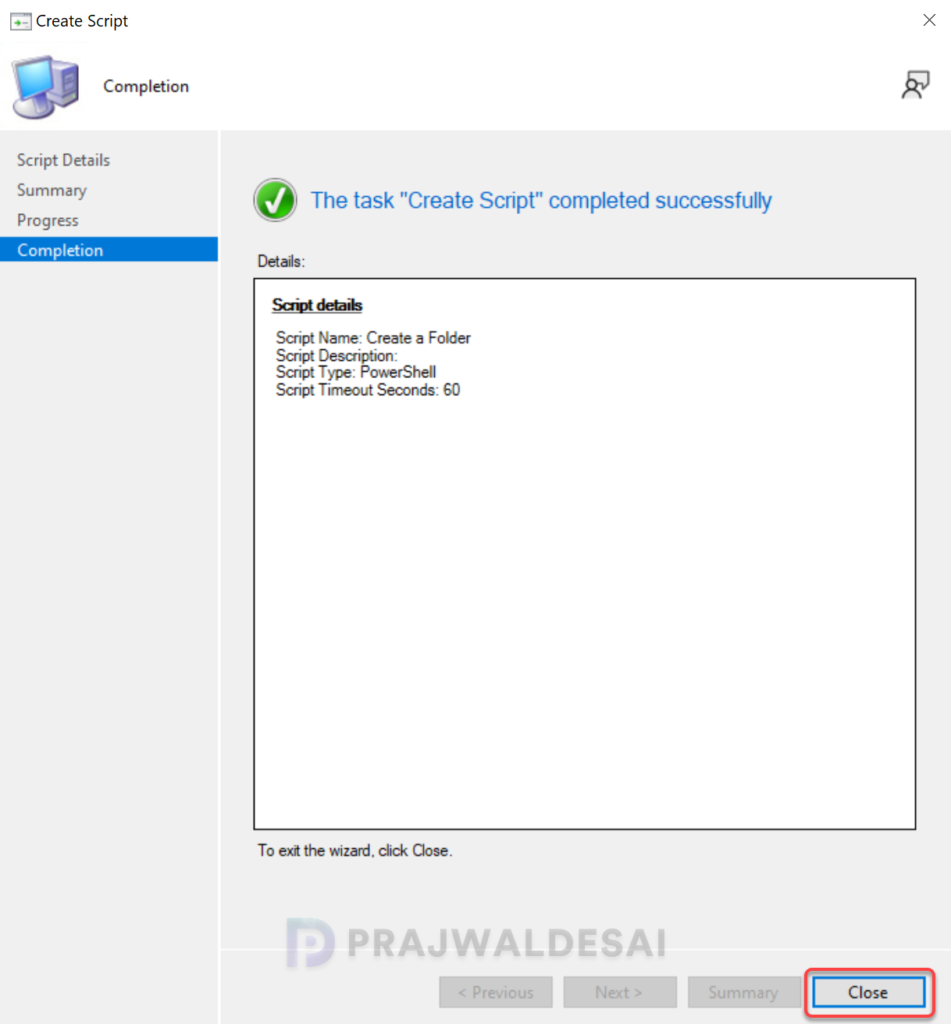 Create PowerShell Script in SCCM
