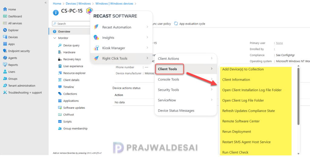 Right Click Tools Browser Extension for Microsoft Intune