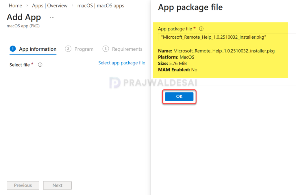 Upload Remote Help Mac Installer Package