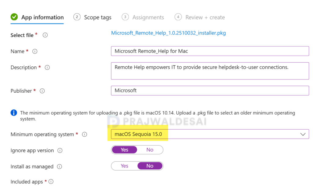 Configure Remote Help App for macOS devices
