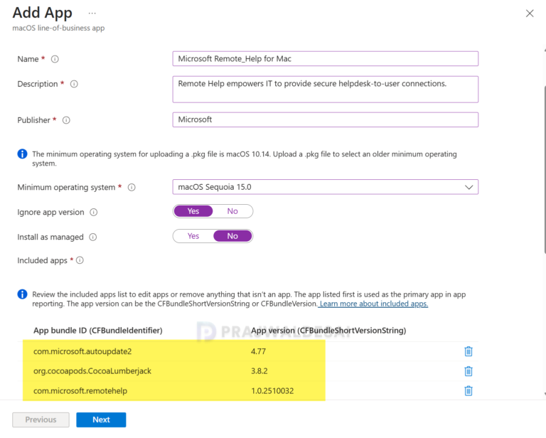Deploy Remote Help App for macOS using Intune » Prajwal Desai