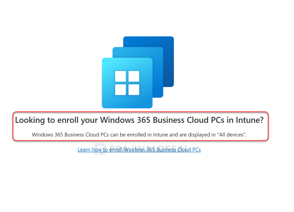Enrolling Windows 365 Business Cloud PCs in Intune