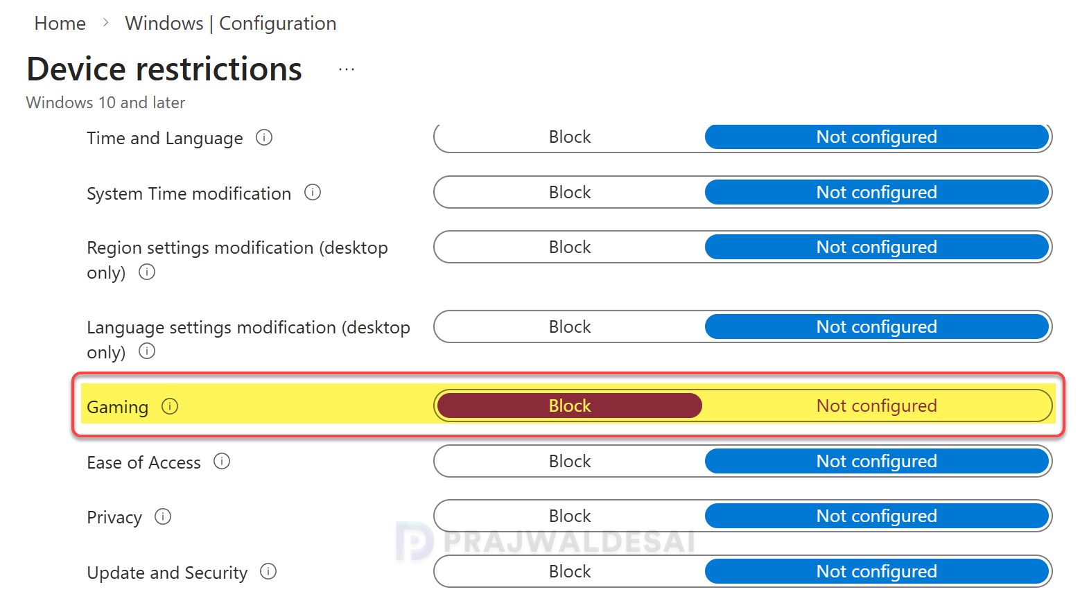3 Ways to Hide Gaming in Windows Settings Using Intune » Prajwal Desai