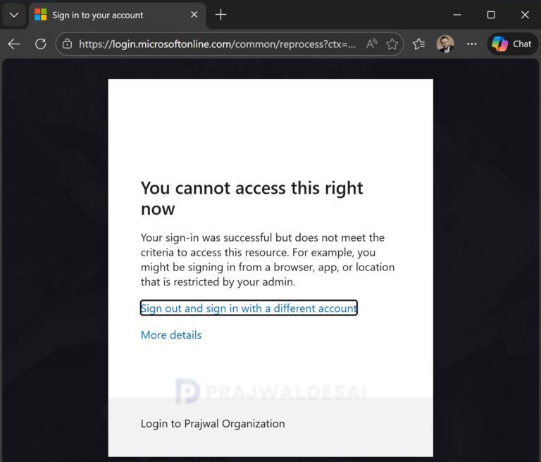 Block Microsoft 365 Apps using Conditional Access Policy » Prajwal Desai