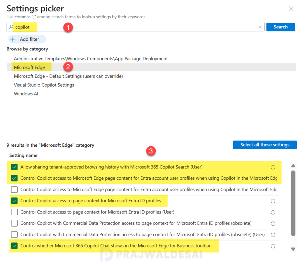 Configuring Copilot in Microsoft Edge using Intune