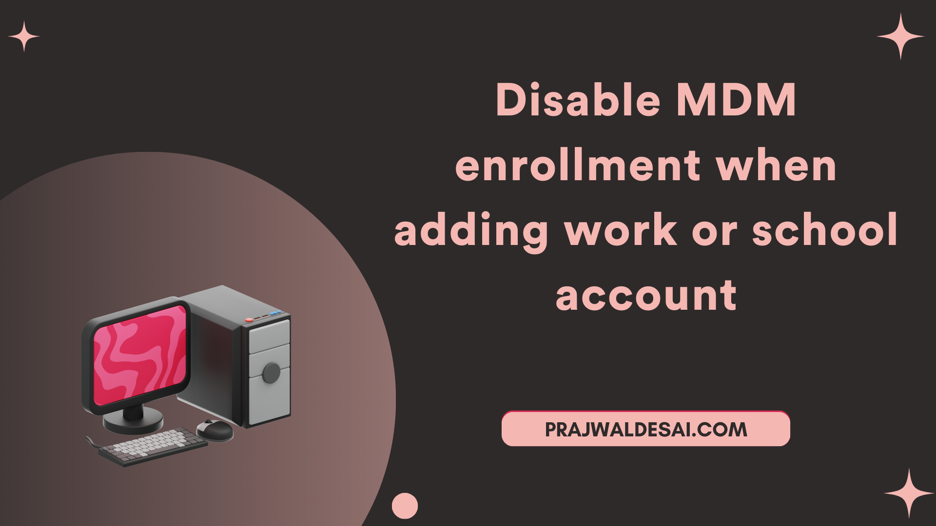 Disable MDM enrollment when adding work or school account