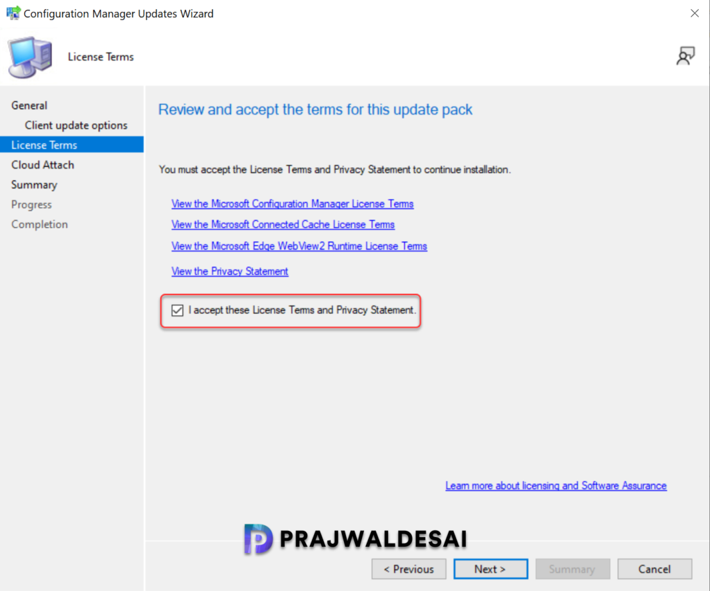 Accept License Terms for Installing KB36495448
