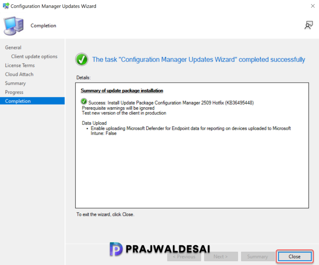 KB36495448 Software Update Management Client fix for SCCM