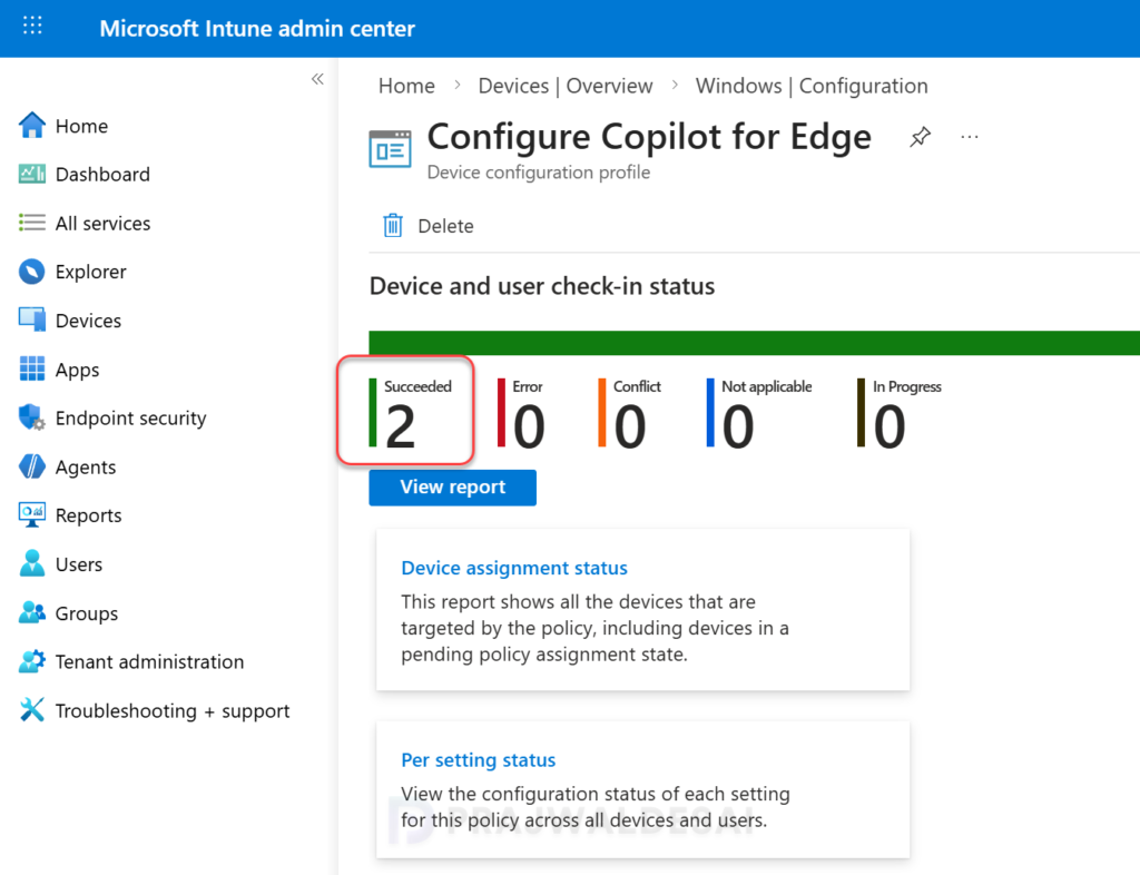 Monitor Edge Copilot Policy Assignments