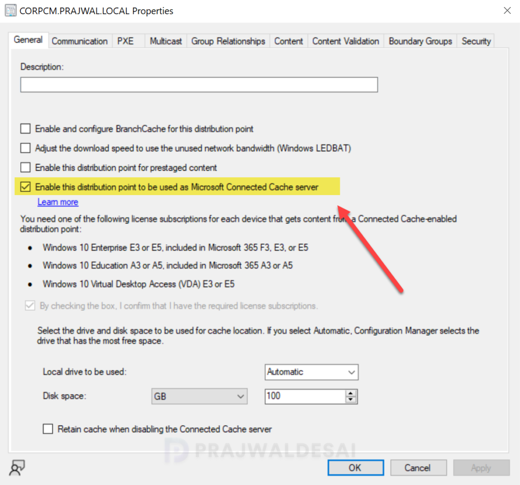 Re-Enable Microsoft Connected Cache
