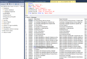 Retrieve All Queries in SCCM using SQL Query » Prajwal Desai
