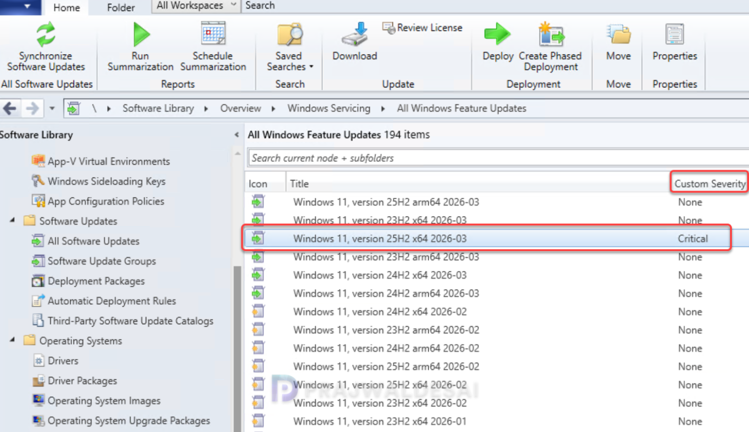 Set Custom Severity for Software Updates in SCCM » Prajwal Desai