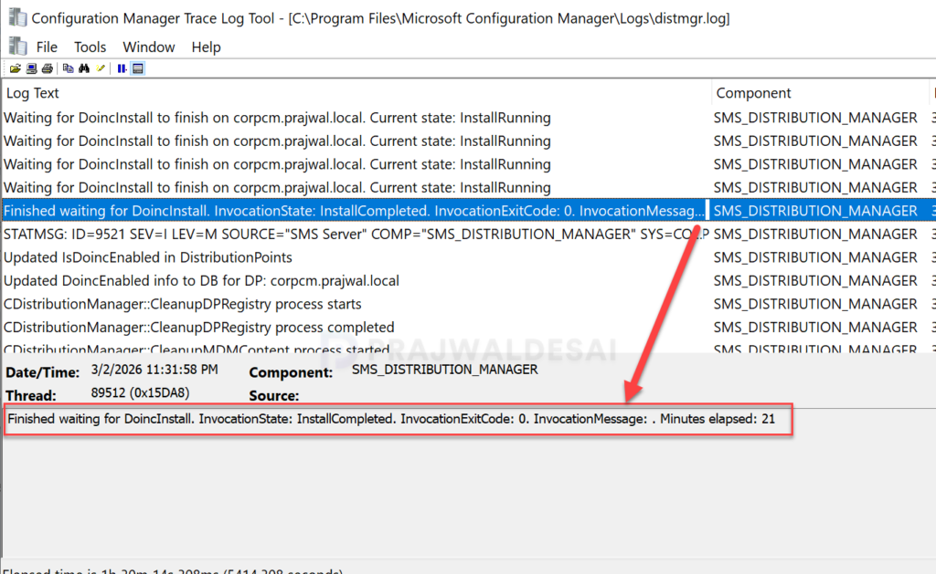 Verify MCC Installation on Distribution Point