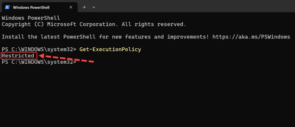 Check the Current PowerShell Execution Policy