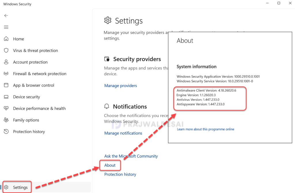 Manually Verify Defender AV Signature Version