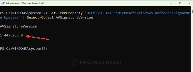 How to Check Defender AV Signature Version [5 Best Ways] » Prajwal Desai