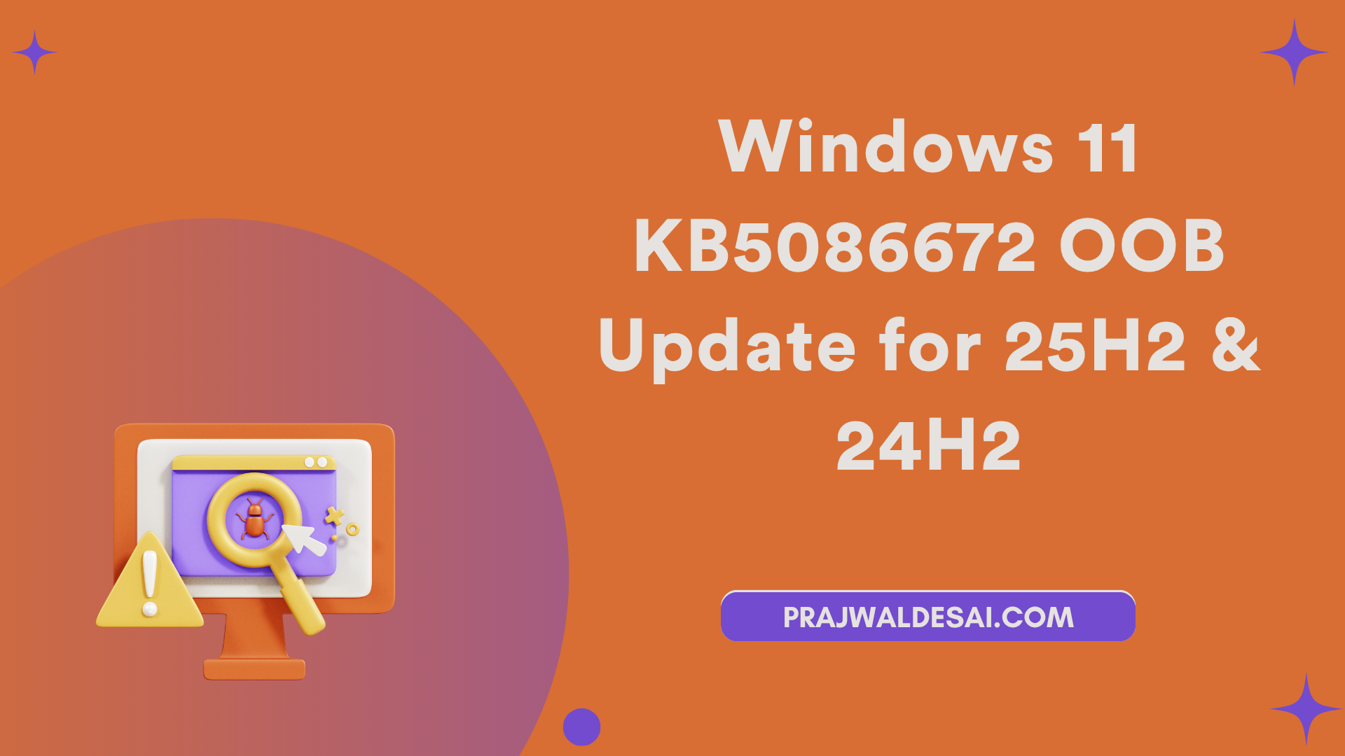 Windows 11 KB5086672 OOB Update for 25H2 24H2