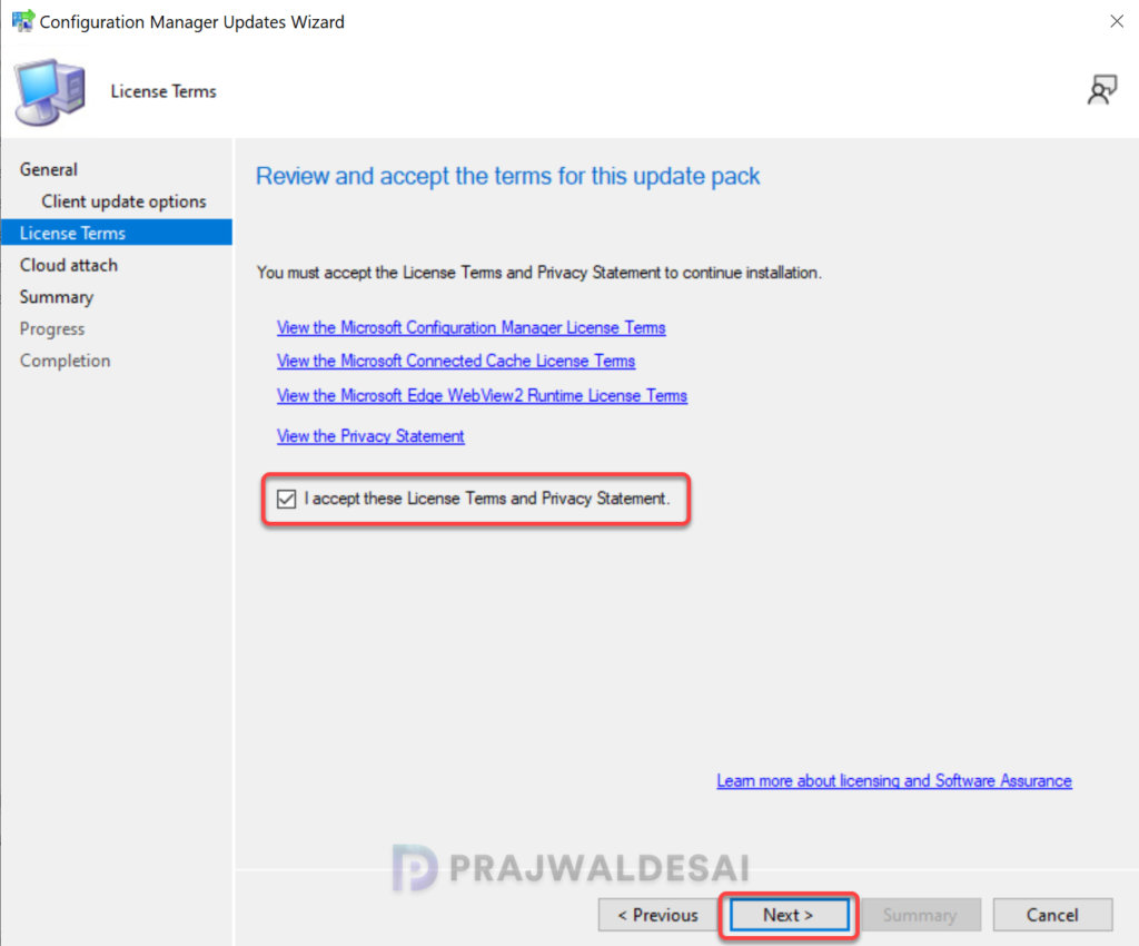Accept Hotfix KB37864969 license terms