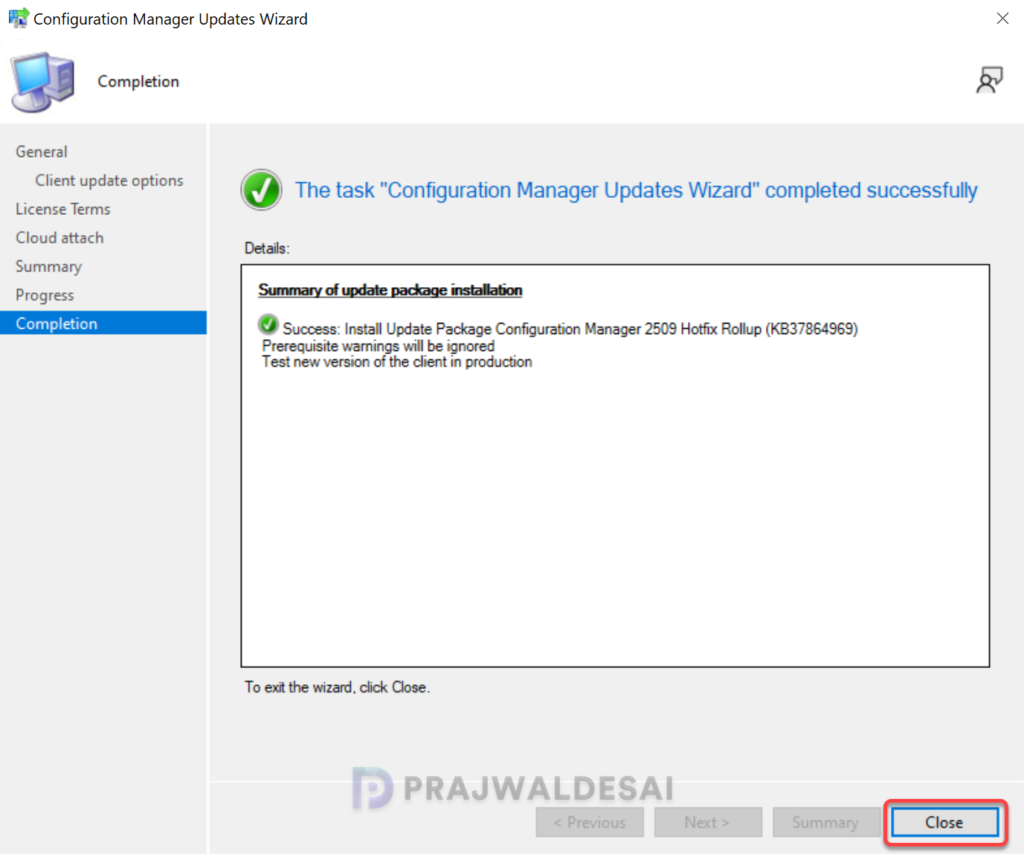 Configuration Manager Hotfix Rollup KB37864969