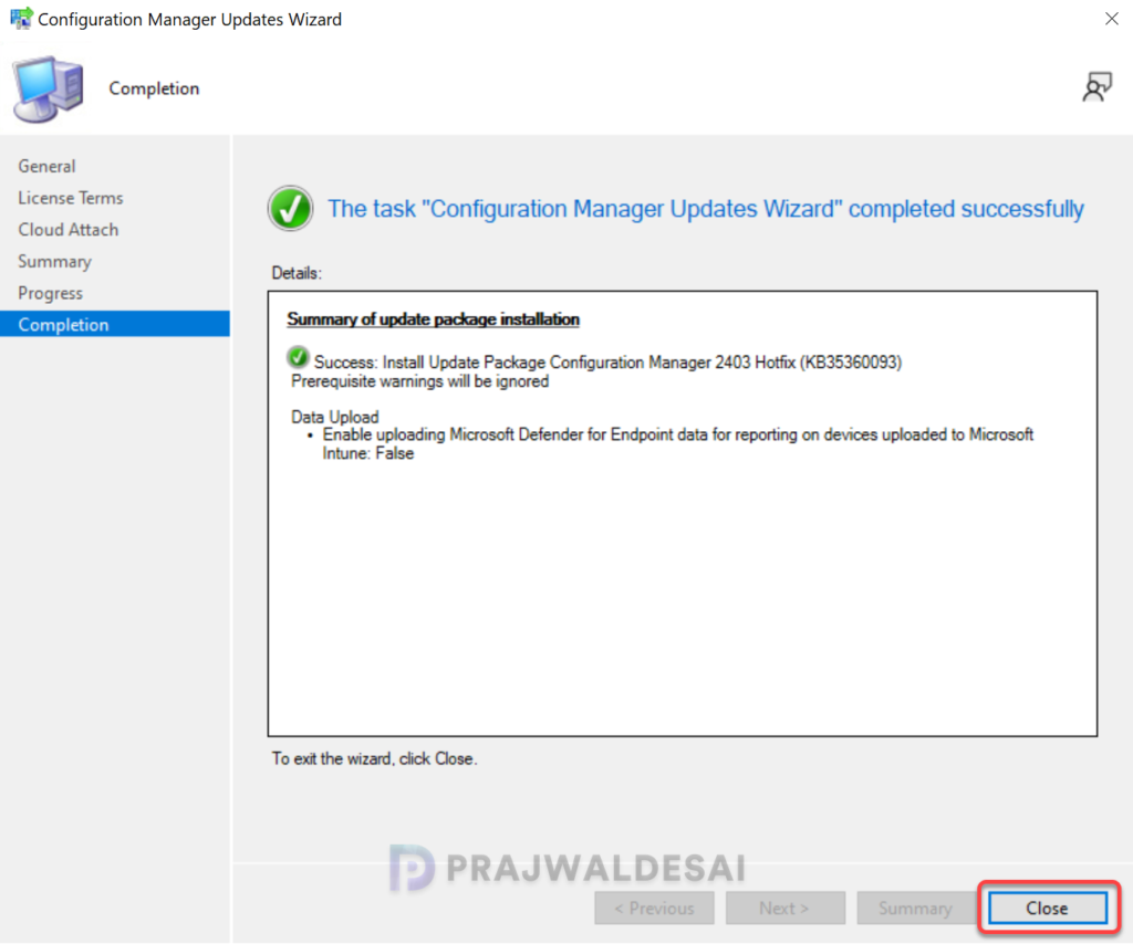 Installing SCCM Hotfix KB35360093