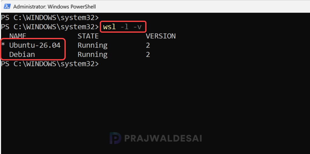 List Installed Linux Distros on Windows 11