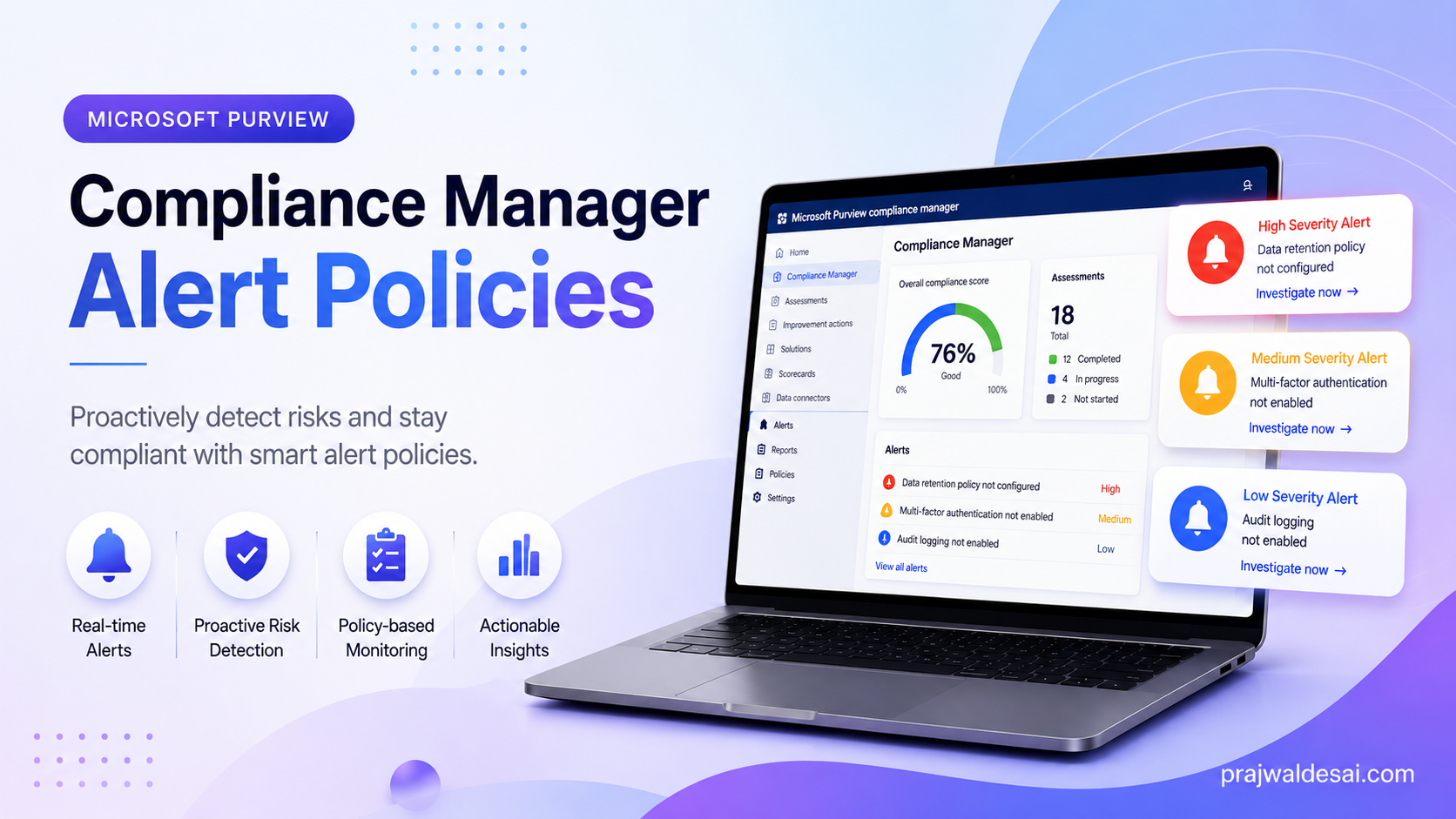 Create an Alert Policy in Microsoft Purview Compliance Manager