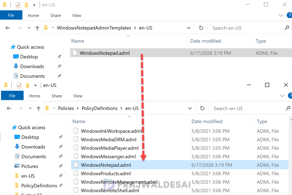 Import Notepad ADML Files into Active Directory