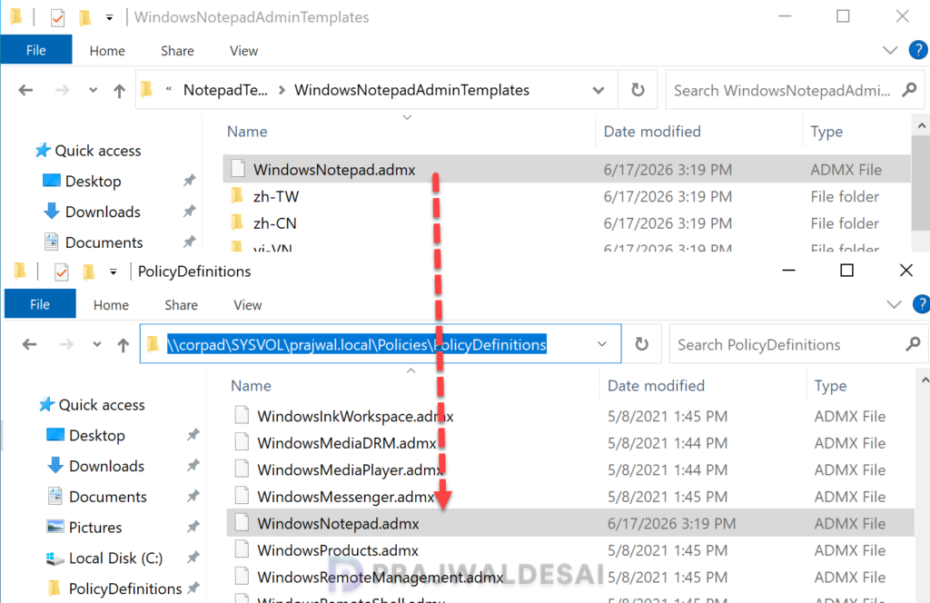 Import Notepad ADMX Files into Active Directory