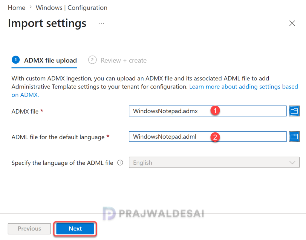 Import Notepad ADMX Templates into Intune