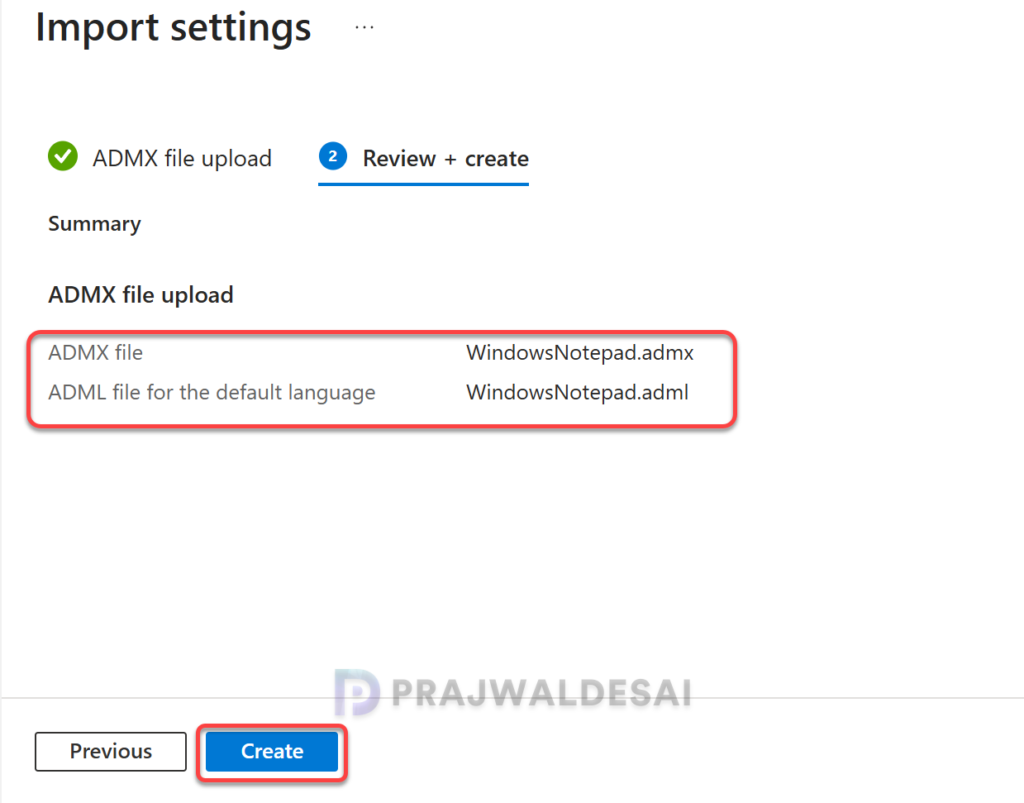 Importing ADMX Template Files for Notepad app into Intune