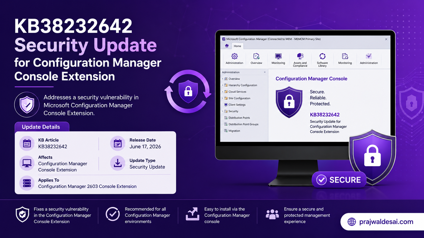 KB38232642 Hotfix for Configuration Manager Console Extension
