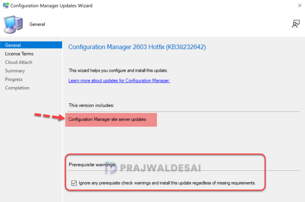 Install Configuration Manager Hotfix KB38232642