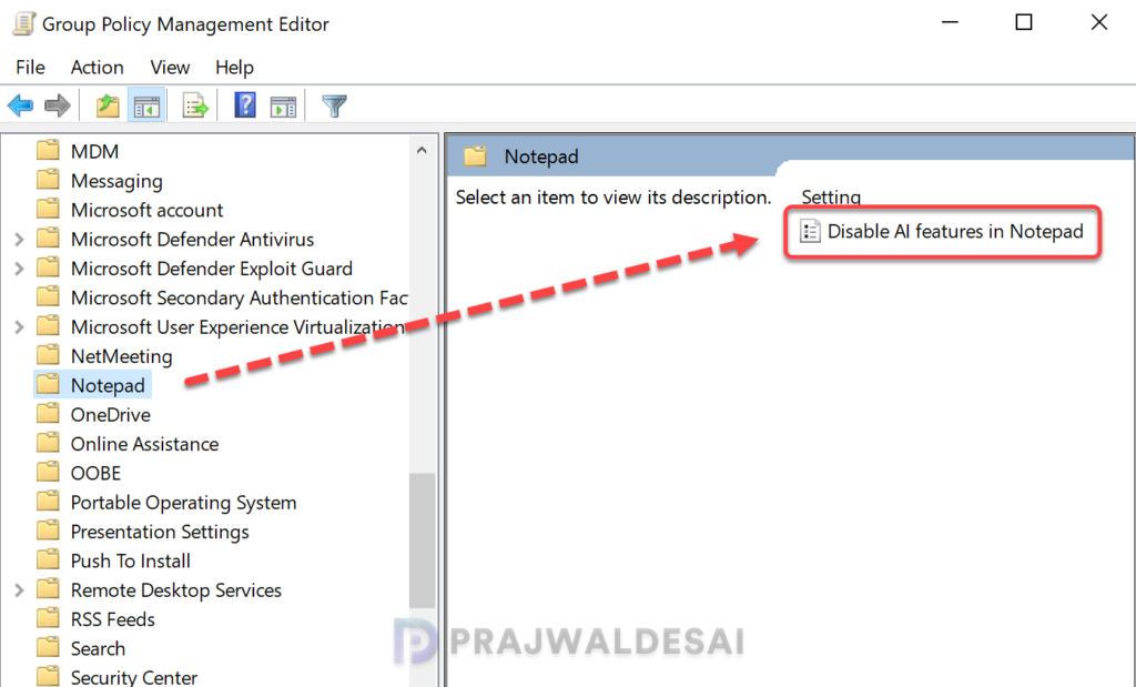 Verify Notepad Policies in Active Directory via GPO